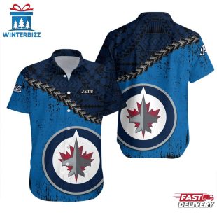 Winnipeg Jets Tribal Waves Summer Hawaiian Shirt