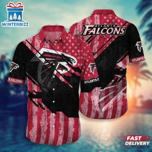 Atlanta Falcons Stars and Stripes Hawaiian Shirt