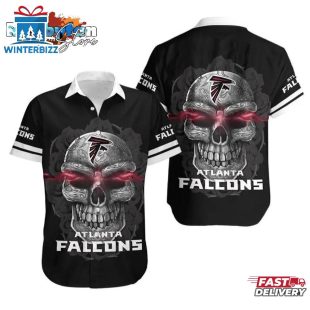 Atlanta Falcons Sugar Skull NFL Gift For Fan Hawaiian Graphic Print Short Sleeve Hawaiian Shirt