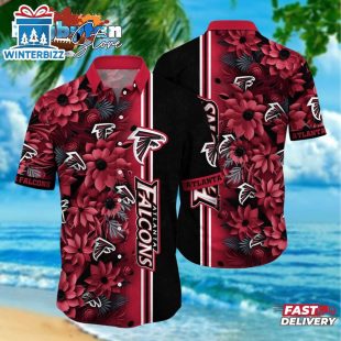 Atlanta Falcons Summer Hawaiian Shirt – Floral Beach Shirt for NFL Fans