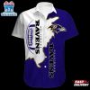 BALTIMORE RAVENS NFL HAWAIIAN BUTTON SHIRT