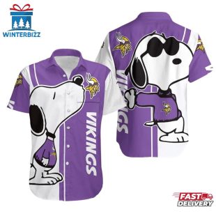 Beach Shirt Snoopy Lover All Over Print Minnesota Vikings Hawaiian Shirt