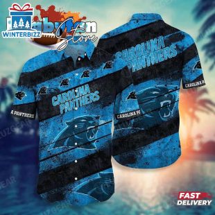 Carolina Panthers Nfl Hawaiian Sas Graphic Tropical Pattern Short Sleeve New Hot Trend Summer For Best Fans