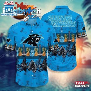 Carolina Panthers Nfl Hawaiian Sas Tropical Pattern Graphic Trends Summer Gift For Fan Nfl
