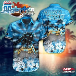 Carolina Panthers Nfl Hawaiian Sas Tropical Pattern New Hot Trend Summer For Nfl Football Fans