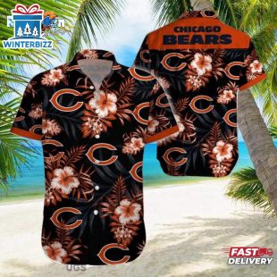 Chicago Bears NFL Beach Floral Tropical 3D Printing Hawaiian Shirt