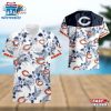 Chicago Bears NFL Floral White Background Hawaiian Shirt