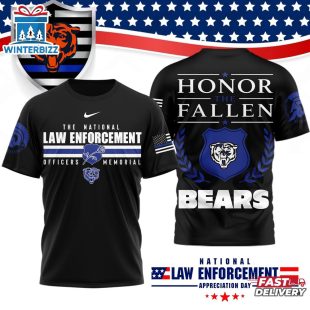 Chicago Bears NFL The National Law Enforcement 3D T-Shirt