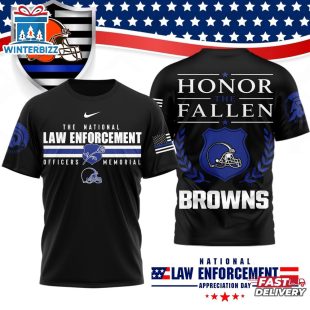 Cleveland Browns NFL The National Law Enforcement 3D T-Shirt