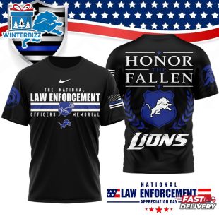 Detroit Lions NFL The National Law Enforcement 3D T-Shirt