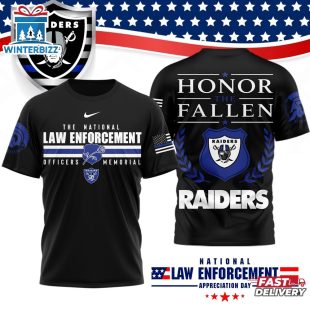 Las Vegas Raiders NFL The National Law Enforcement 3D T-Shirt