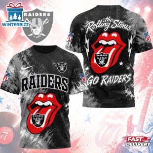 Las Vegas Raiders NFL The Rolling Stones 3D T-Shirt For Fans