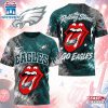 Philadelphia Eagles NFL The Rolling Stones 3D T-Shirt For Fans