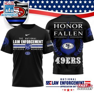 San Francisco 49ers NFL The National Law Enforcement 3D T-Shirt