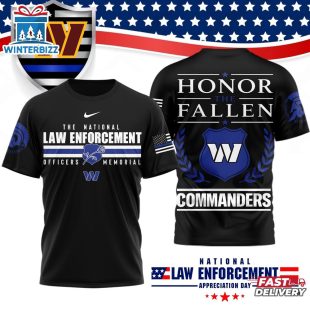 Washington Commanders NFL The National Law Enforcement 3D T-Shirt