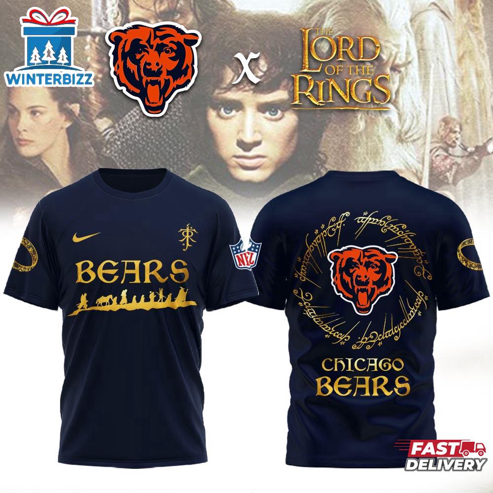 Chicago Bears NFL Lord of the Rings 3D T-Shirt Chicago Bears NFL Lord of the Rings 3D T-Shirt
