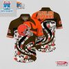 Cleveland Browns Flame Wave Hawaiian Shirt Cleveland Browns Aloha Shirt