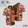 Cleveland Browns Floral Grid Hawaiian Shirt Cleveland Browns Aloha Shirt