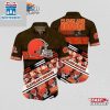 Cleveland Browns Floral Stripes Hawaiian Shirt Cleveland Browns Aloha Shirt