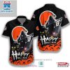 Cleveland Browns Halloween Grim Reaper Tropical Hawaiian Shirt 2 Cleveland Browns Halloween Grim Reaper Tropical Hawaiian Shirt