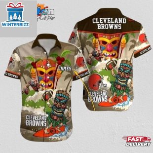 Cleveland Browns Hawaiian Shirt NFL Football 3D Print Aloha Hawaiian Shirt For Mens Womens