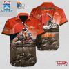 Cleveland Browns Hawaiian Shirt NFL Football 3D Print Button Up Hawaiian Shirt For Mens Womens