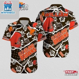 Cleveland Browns Hawaiian Shirt NFL Football 3D Print Hawaiian Shirt For Men And Women