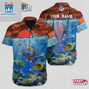 Cleveland Browns Hawaiian Shirt NFL Football Aloha Hawaiian Shirt For Mens Womens