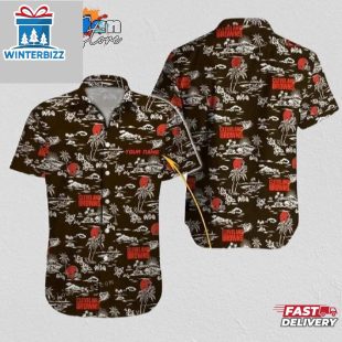 Cleveland Browns Hawaiian Shirt NFL Football Button Up Hawaiian Shirt For Mens Womens