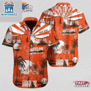 Cleveland Browns Hawaiian Shirt NFL Football Button Up Hawaiian Shirt