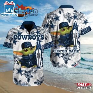 Dallas Cowboys Baby Yoda Tropical Hawaiian Shirt