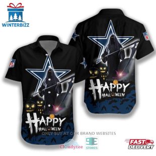 Dallas Cowboys Halloween Grim Reaper Tropical Hawaiian Shirt