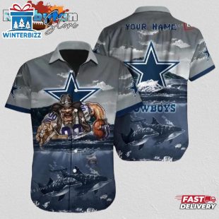 Dallas Cowboys Hawaiian Shirt NFL Football 3D Print Custom Name Cheap Hawaiian Shirt For Men Women