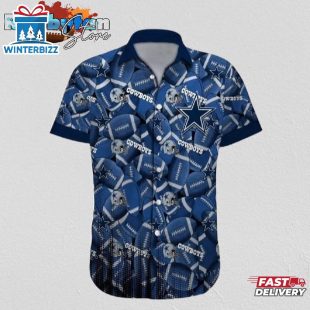 Dallas Cowboys Hawaiian Shirt NFL Football 3D Print Custom Name Cheap Hawaiian Shirt