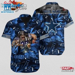 Dallas Cowboys Hawaiian Shirt NFL Football Custom Name Aloha Hawaiian Shirt