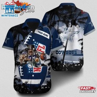 Dallas Cowboys Hawaiian Shirt NFL Football Custom Name Hawaiian Shirt