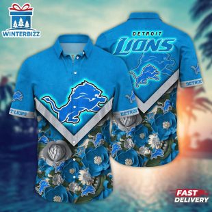 Detroit Lions NFL Hawaiian Shirt Custom June Aloha Shirt