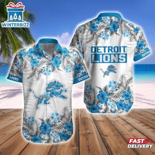 Detroit Lions Tropical Hawaiian Fan Shirt Shorts Urban Pride Combo