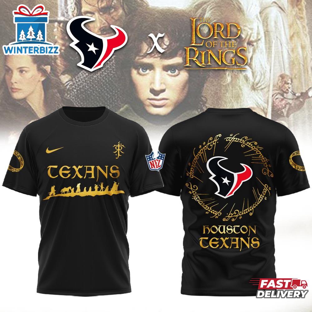 Houston Texans NFL Lord of the Rings 3D T-Shirt Houston Texans NFL Lord of the Rings 3D T-Shirt