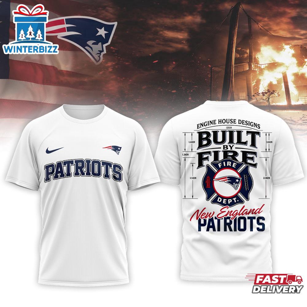 New England Patriots NFL Built By Courage Game 3D T-Shirt New England Patriots NFL Built By Courage Game 3D T-Shirt