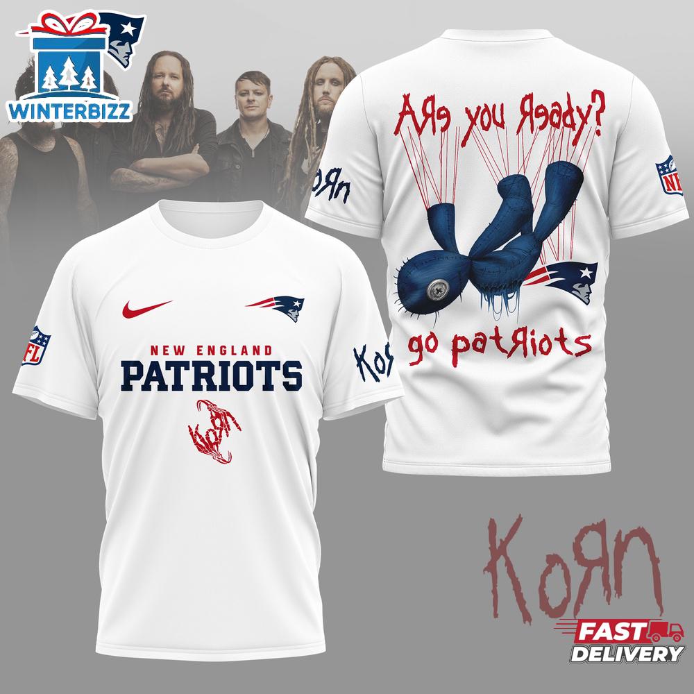 New England Patriots NFL Korn Fan 3D T-Shirt New England Patriots NFL Korn Fan 3D T-Shirt