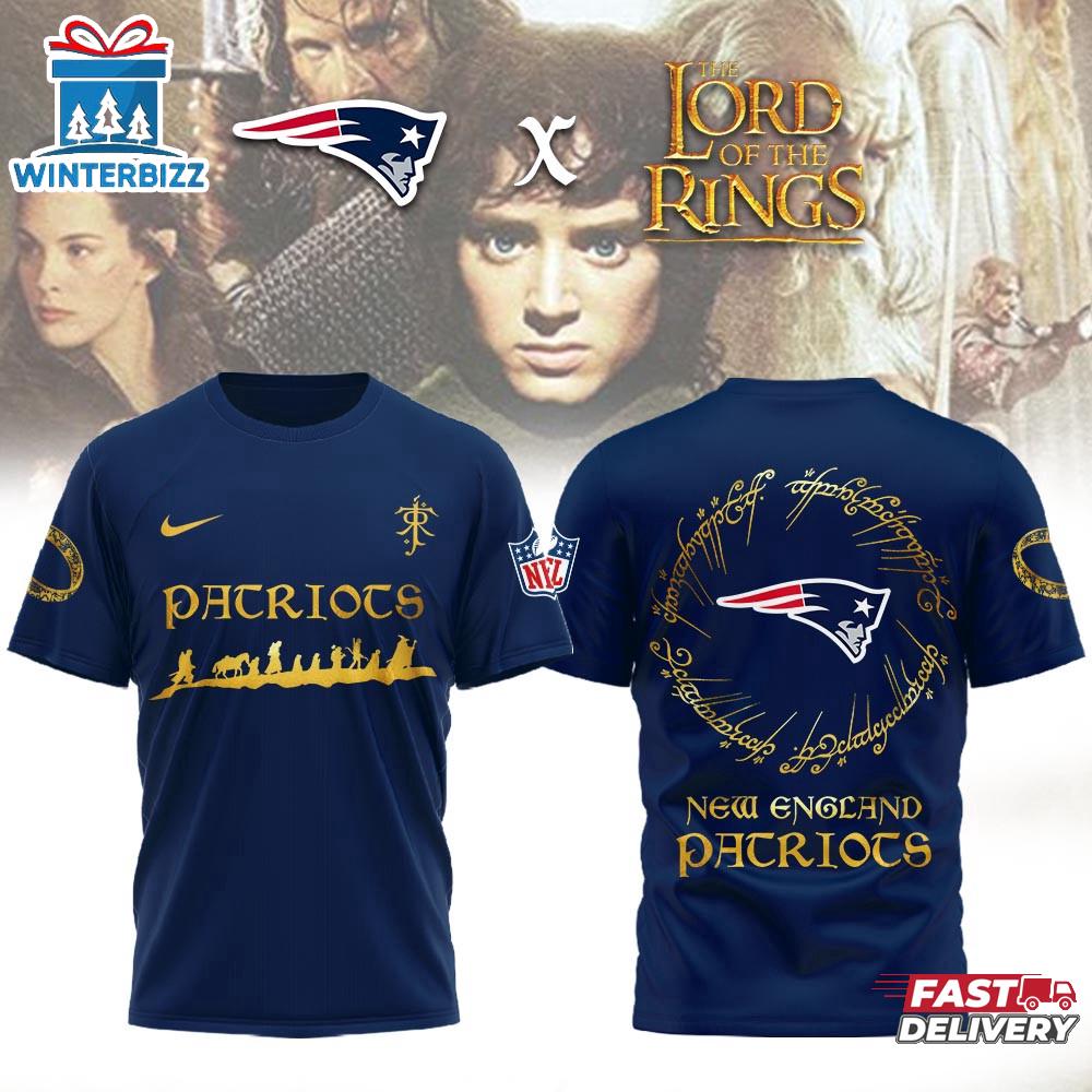 New England Patriots NFL Lord of the Rings 3D T-Shirt New England Patriots NFL Lord of the Rings 3D T-Shirt