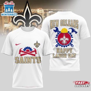 New Orleans Saints NFL Happy Labor Day 3D T-Shirt
