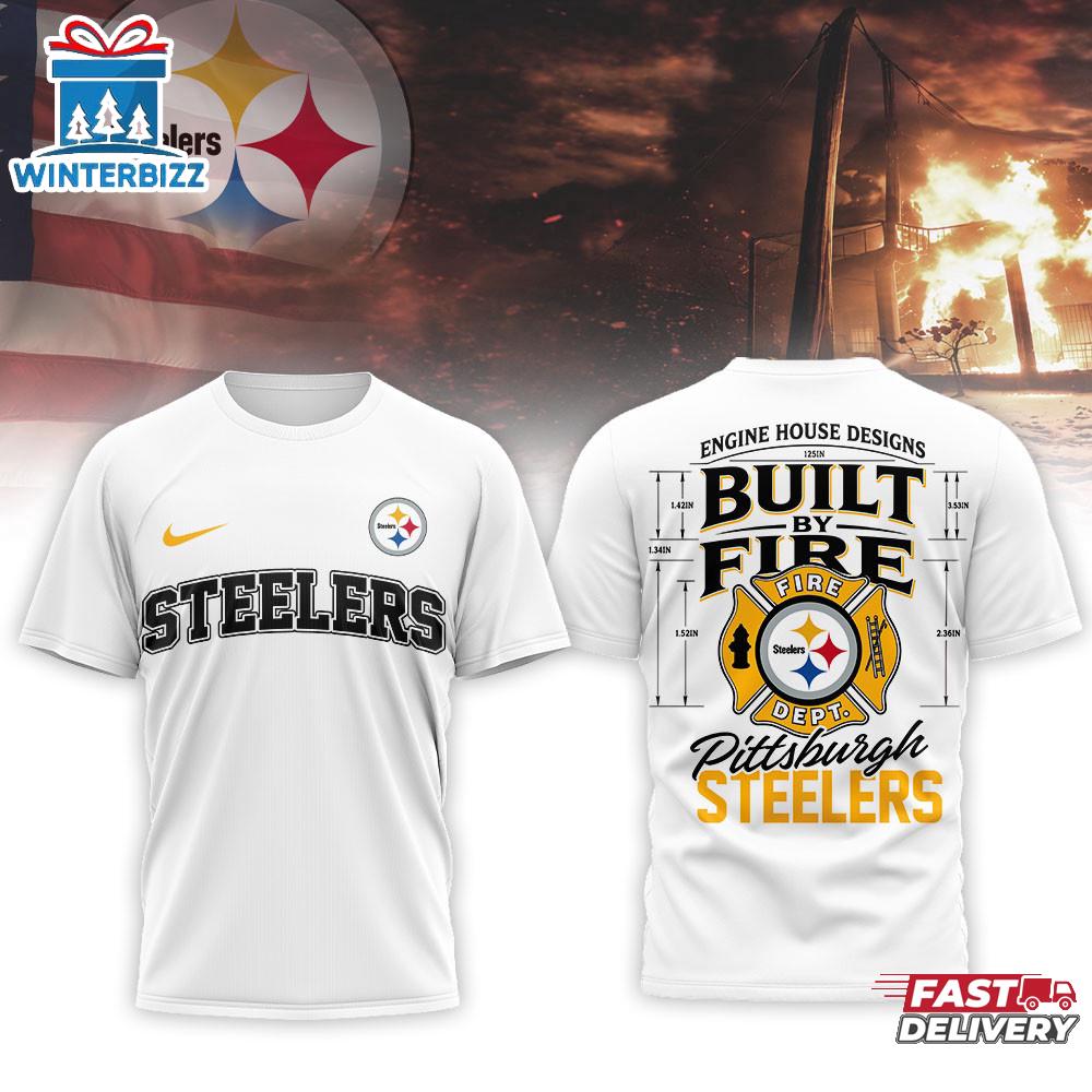 Pittsburgh Steelers NFL Built By Courage Game 3D T-Shirt Pittsburgh Steelers NFL Built By Courage Game 3D T-Shirt
