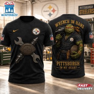 Pittsburgh Steelers NFL Teenage Mutant Ninja Turtles Mechanic Auto Tech 3D T-Shirt