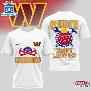 Washington Commanders NFL Happy Labor Day 3D T-Shirt