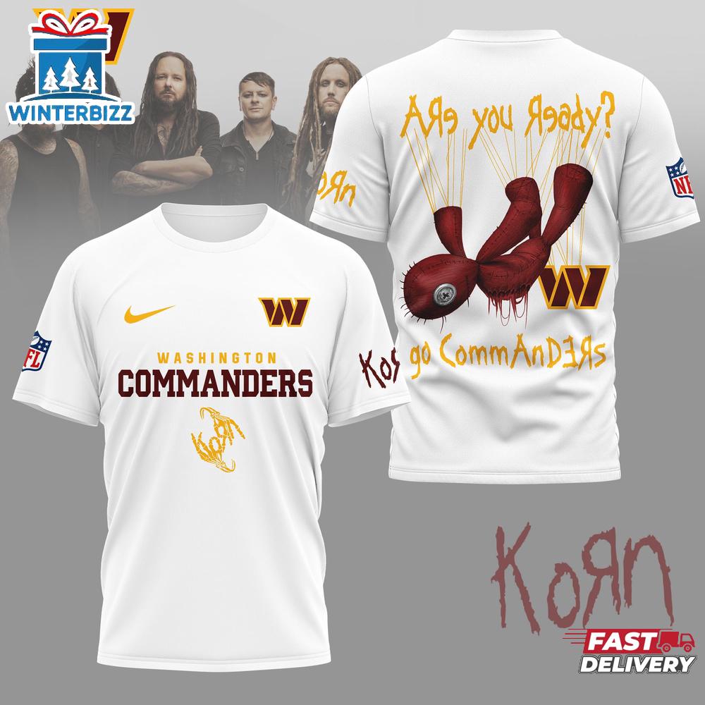 Washington Commanders NFL Korn Fan 3D T-Shirt Washington Commanders NFL Korn Fan 3D T-Shirt